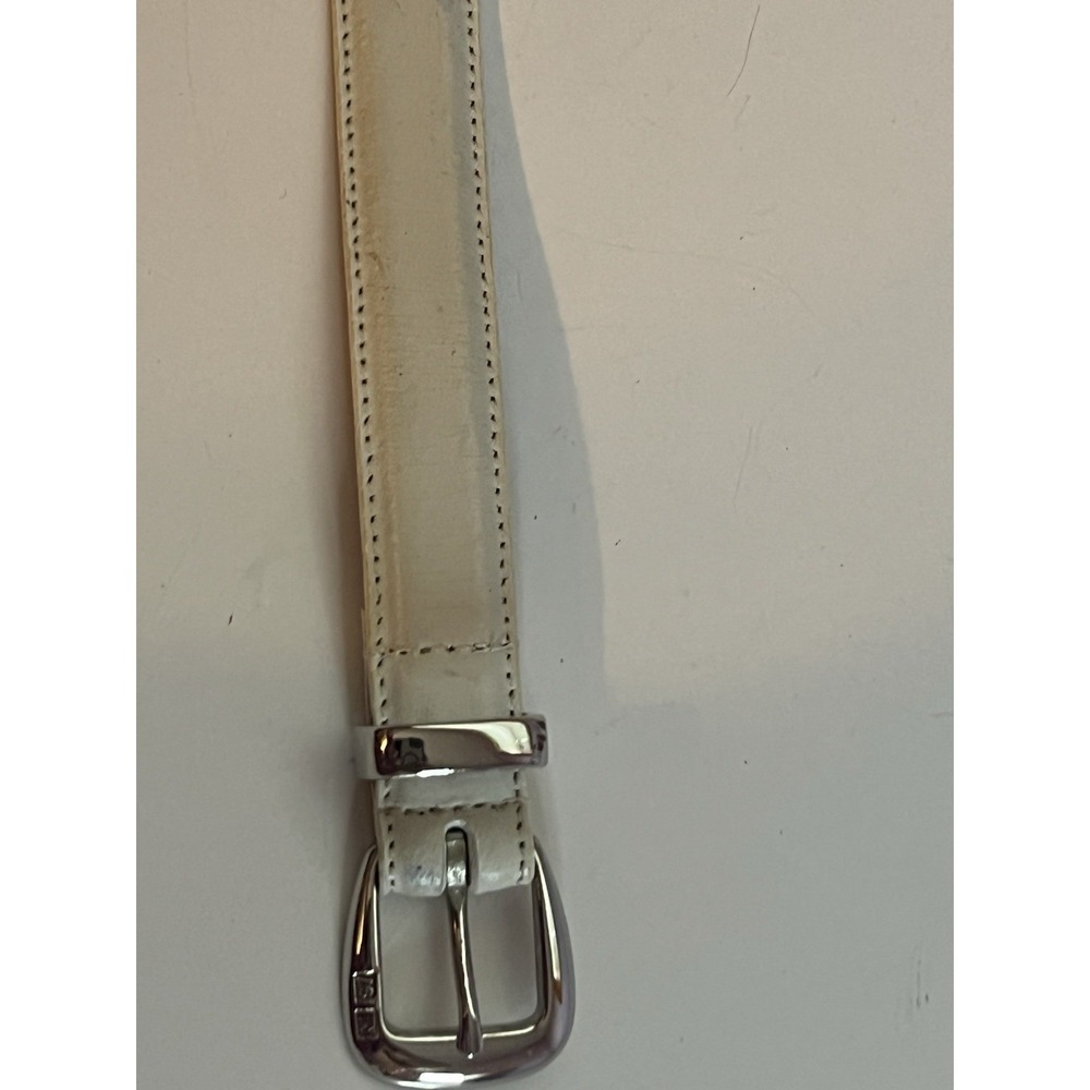 Vintage Ralph Lauren White Cream Leather Belt Women's 2220062 / 110 Size Medium